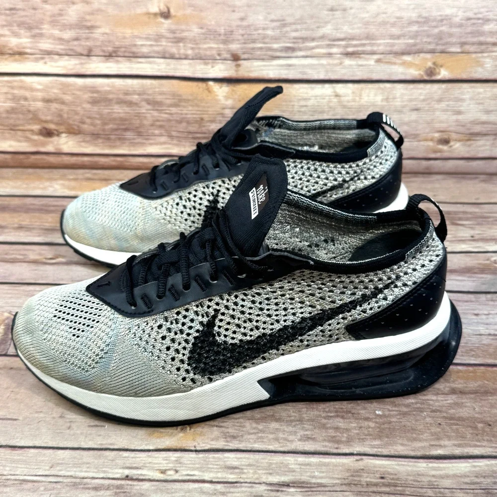 Nike Air Max Flyknit Racer Womens Black & White Sneakers 8